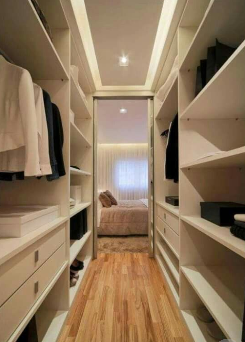 П-образная гардеробная комната в спальню Тюмень