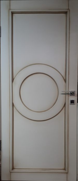 Межкомнатная дверь в профиле массив (эмаль с патиной) Тюмень
