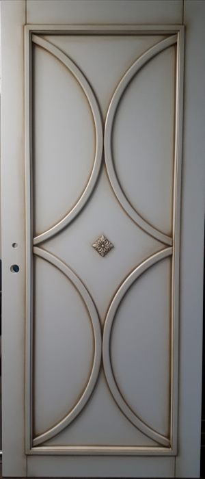 Межкомнатная дверь в профиле массив (эмаль с патиной) Тюмень